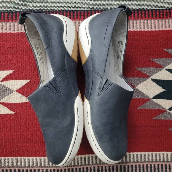 Dansko Reba Vintage Nappa Leather Slip On Shoe Sz 37‎ 6.5-7 Navy Blue Comfort - Picture 4 of 7